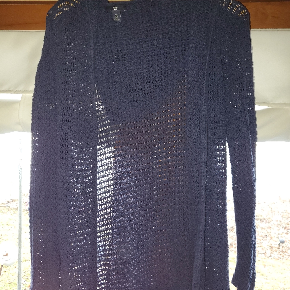 womens open weave sweater with hood
